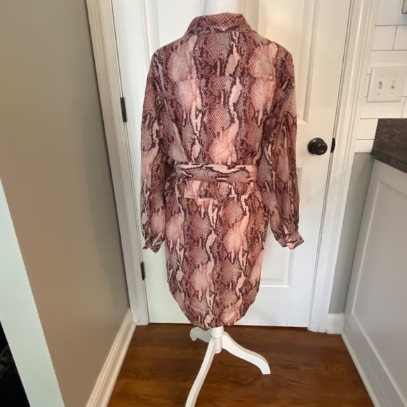 New! Current/Elliott The Carmel Dress in Peach Whip Python NWT 33496 - Picture 10 of 16